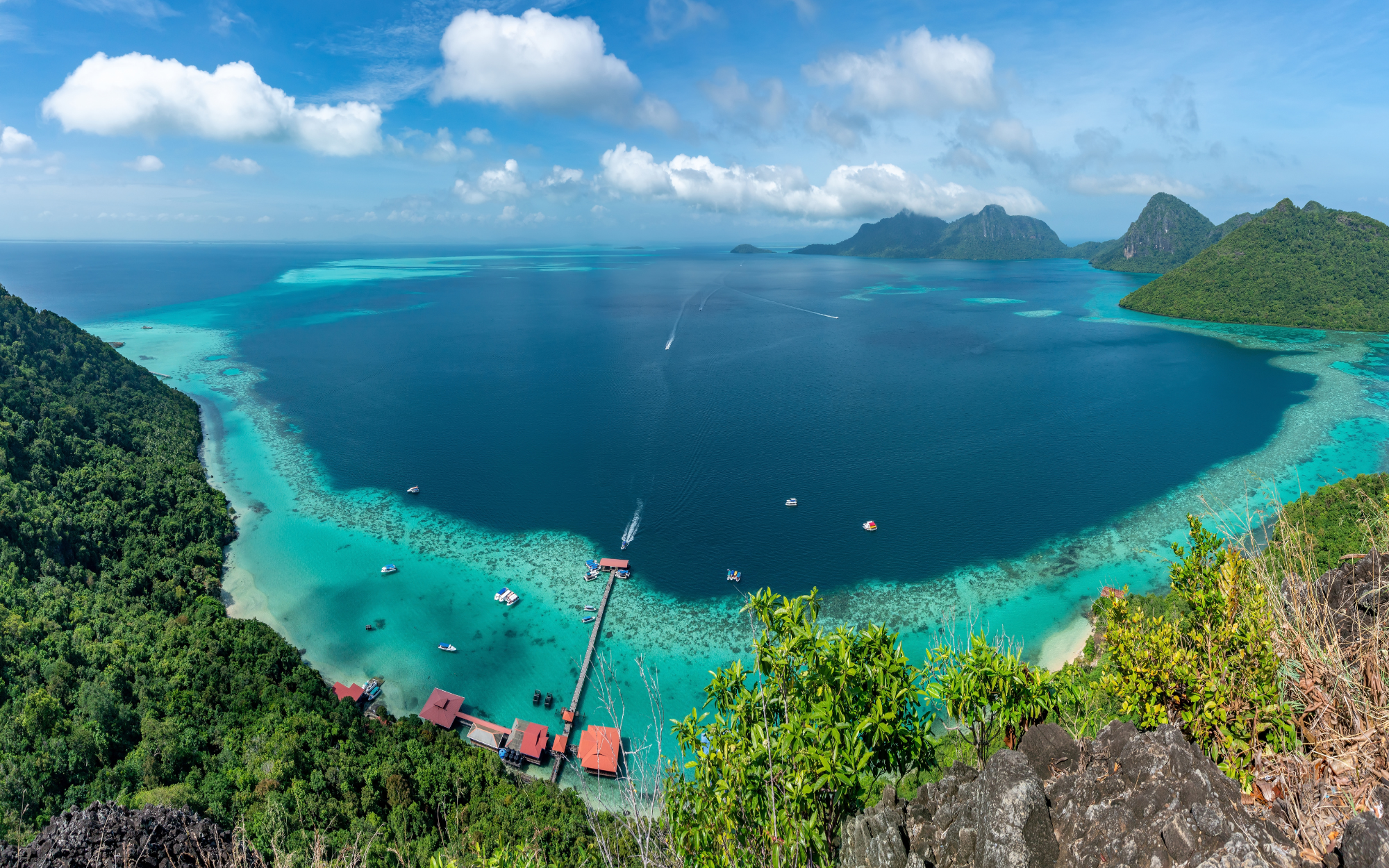 Overwater bungalows in Malaysia