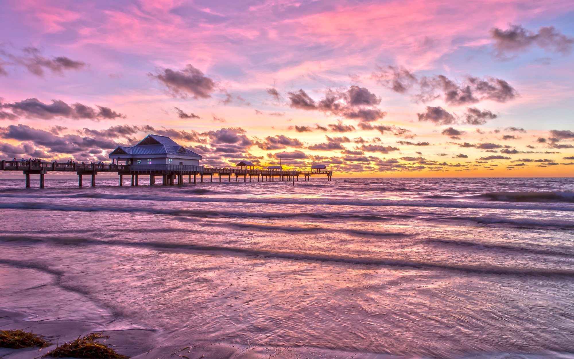 Pier at Clearwater Beach, Florida at sunset