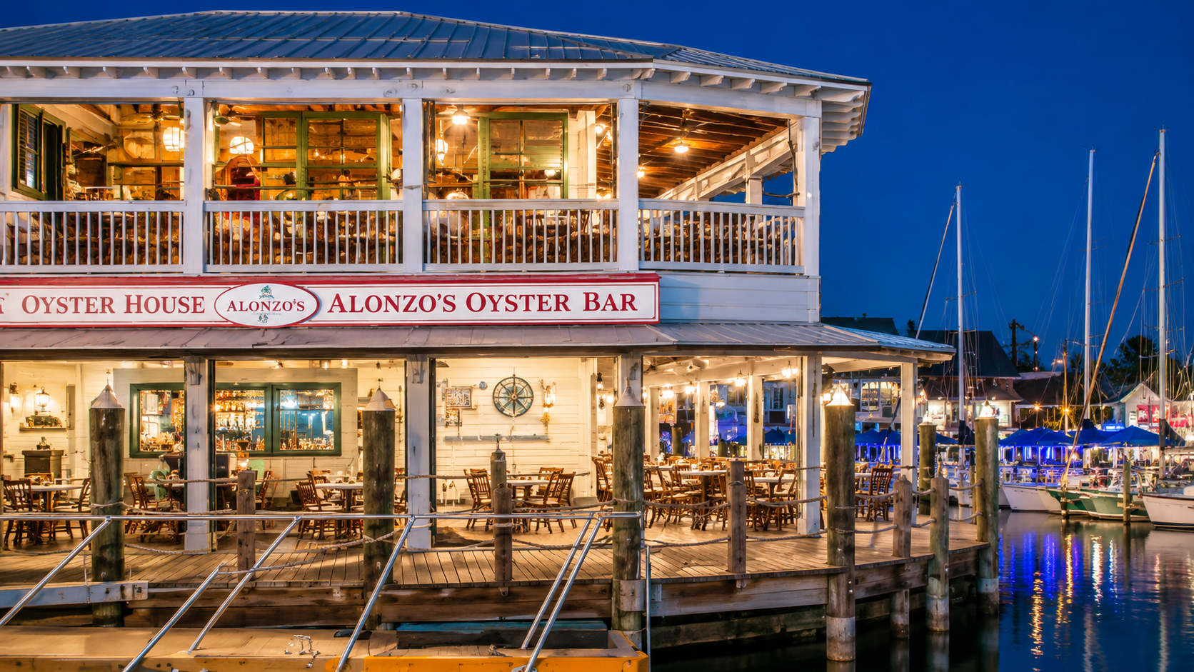 Alonzo's Oyster Bar on the water in Key West