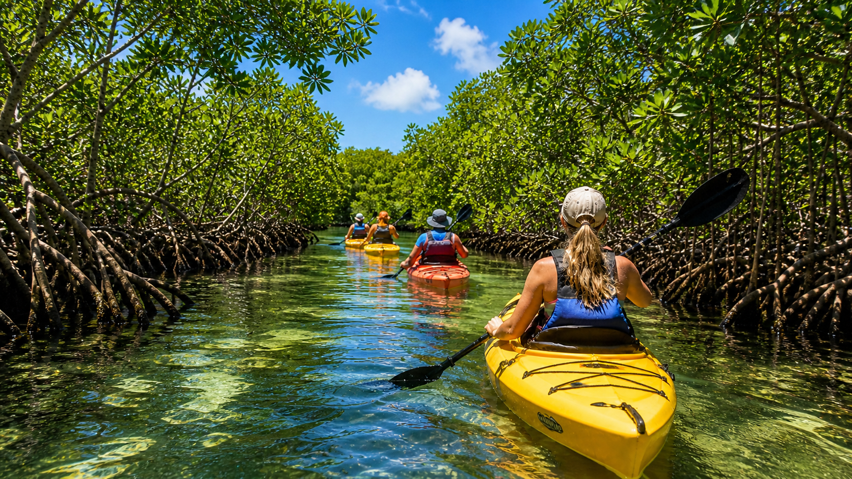 Kayak tours through the mangroves in Key West