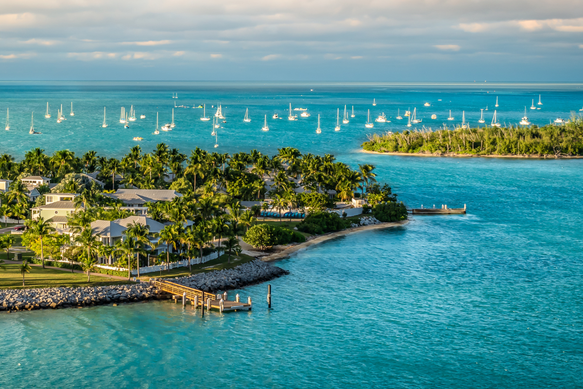 Sailboat harbor in Key West