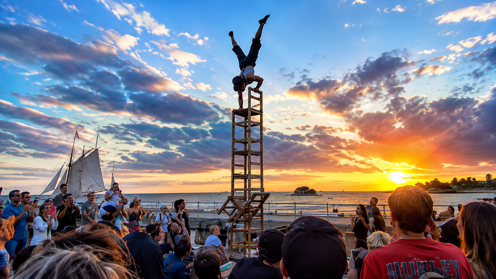 Sunset celebration on Mallory Square