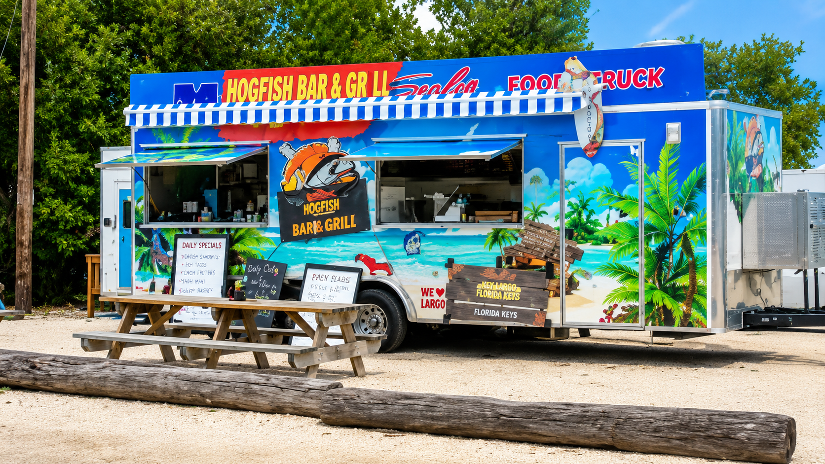 Hog Fish Bar and Grill food truck stop