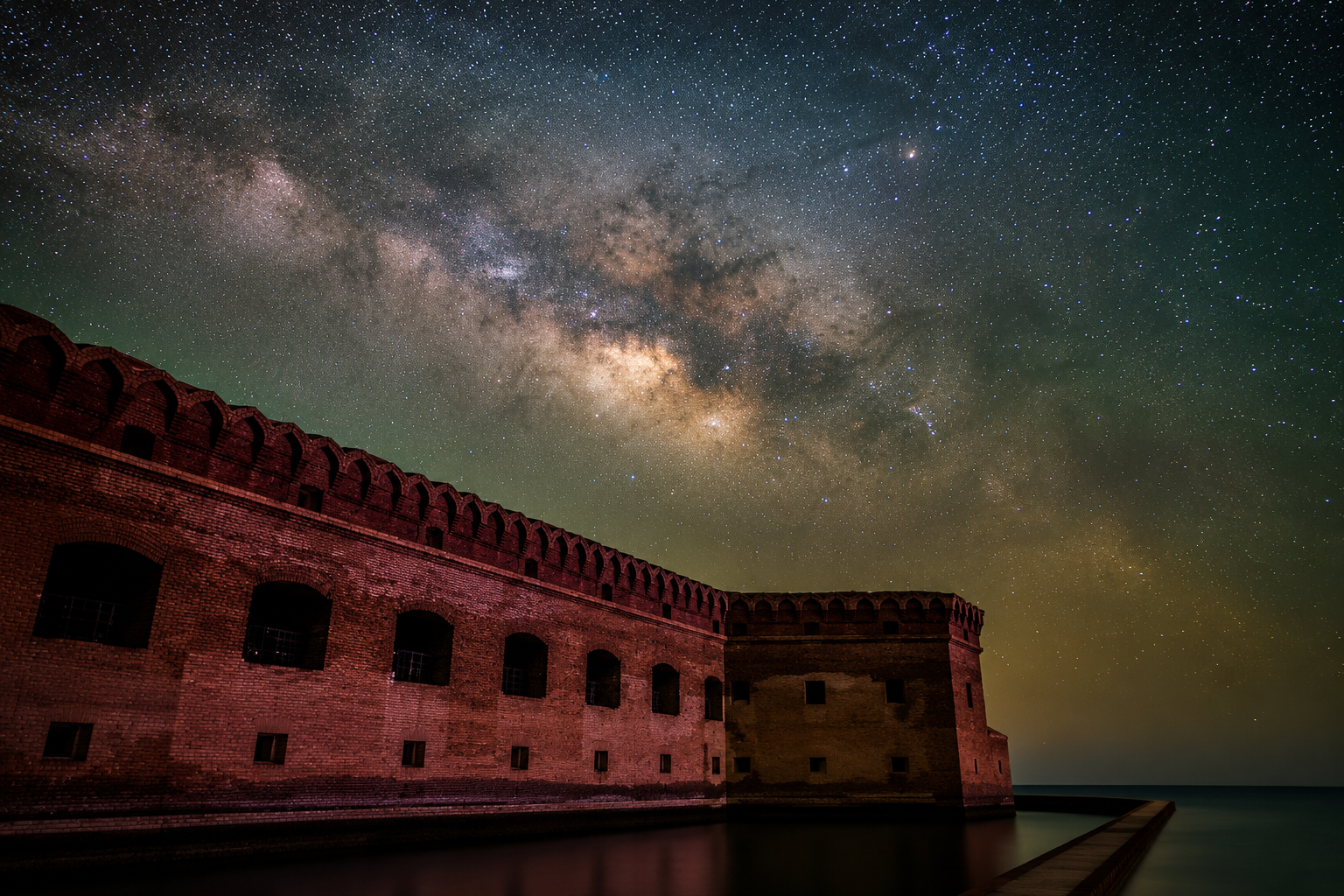 Dry Tortugas at night.