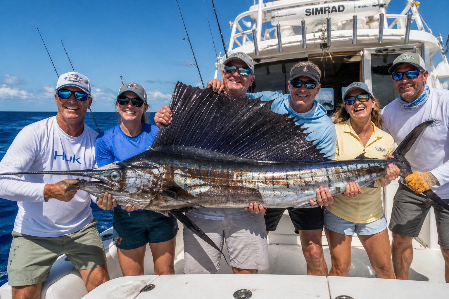 a sailfish on a deep sea charter