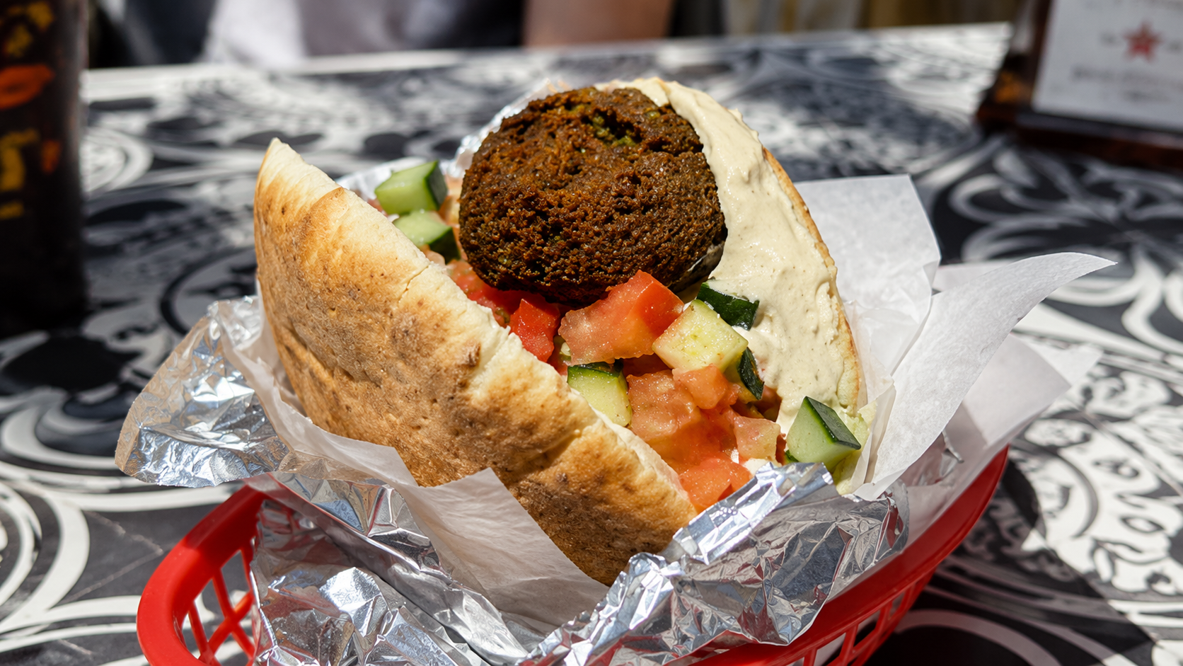 Falafel King right next to Mallory Square