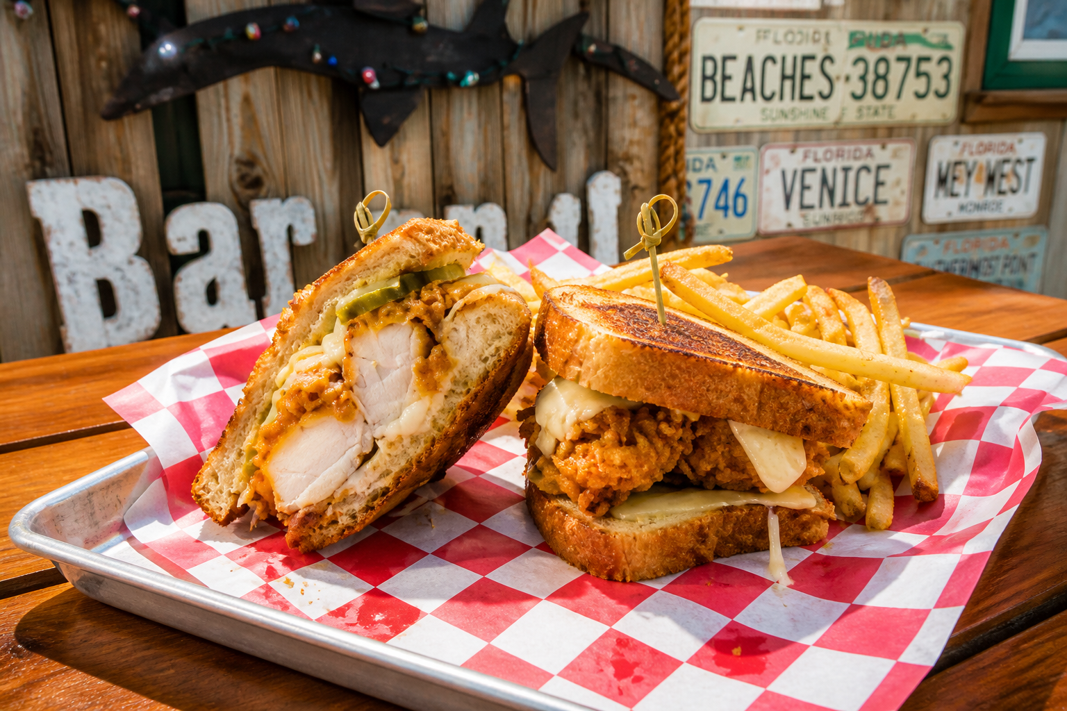 Fried Hogfish sandwich in Kye West