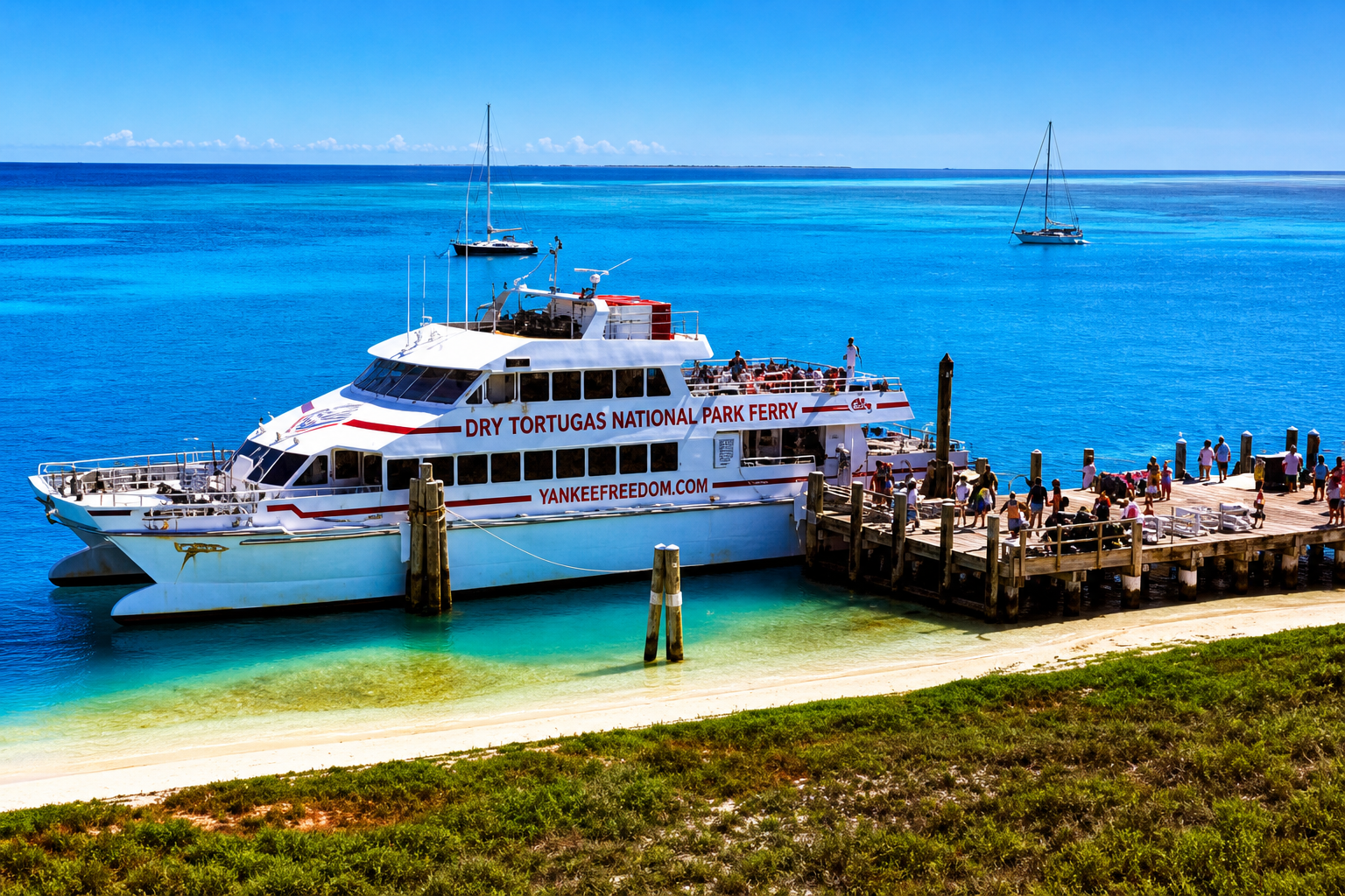 The Yankee Freedom boat that take you to the Dry Tortugas.