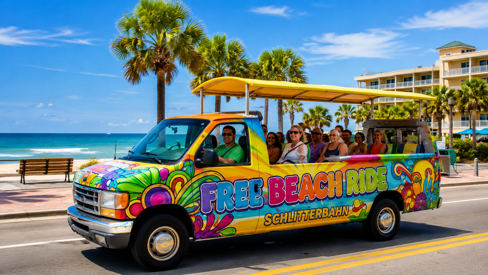 Free beach shuttle in St Pete Beach