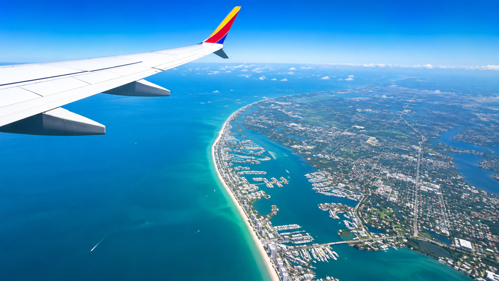 St pete beach from the plane