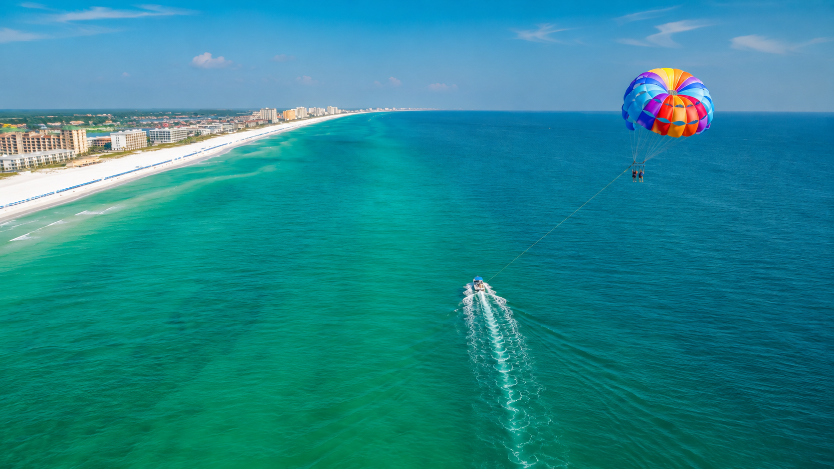 People parasailing in Destin FL