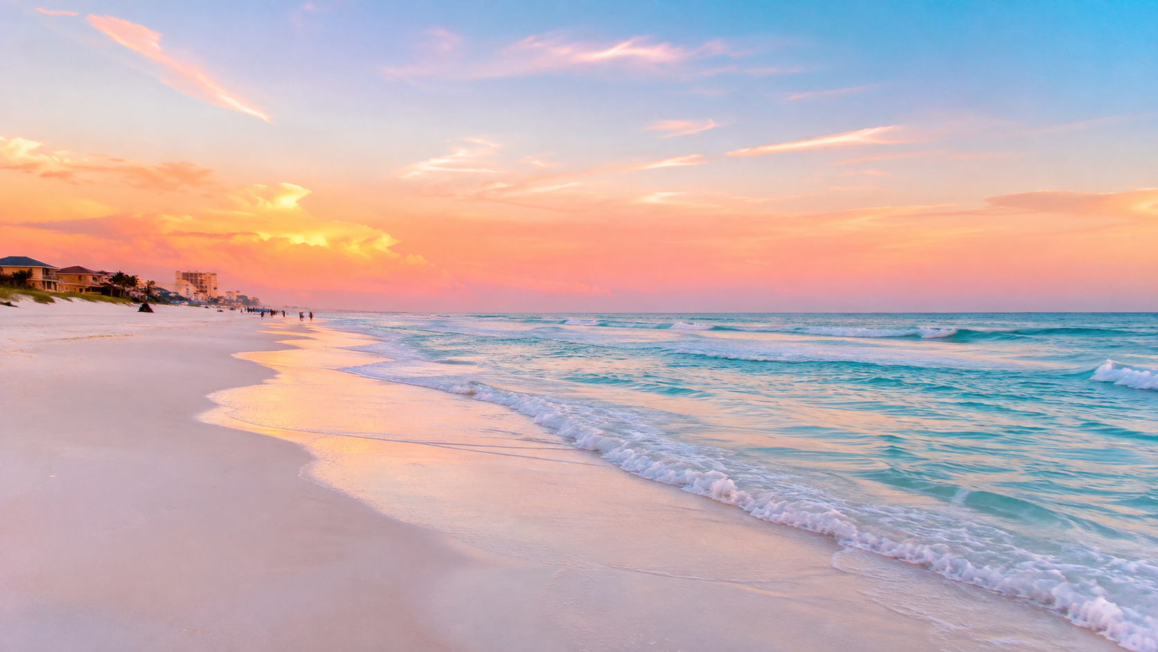 Sunset on the beach in Destin Florida