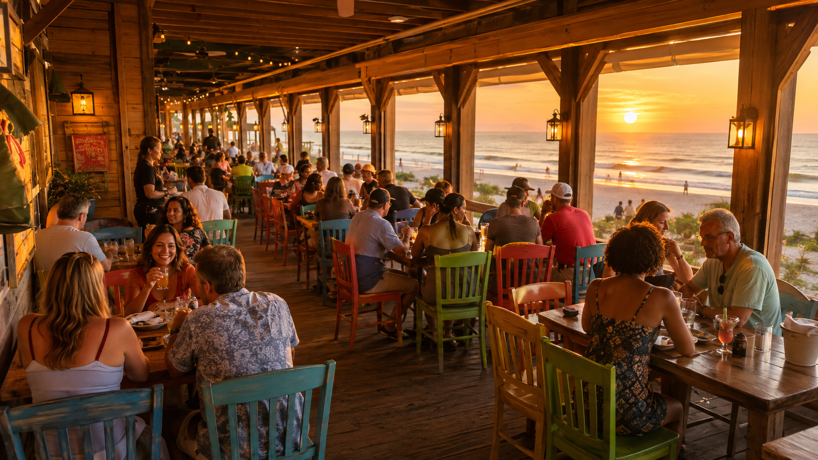 Water front dinning on the patio