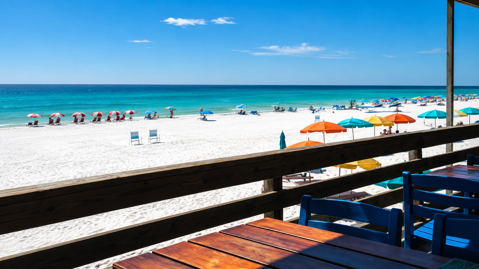 Water front dinning patio in Destin Florida