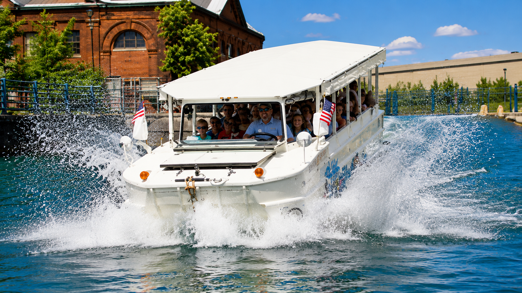 Duck boat tour in Orange Beach near Gulf Shores