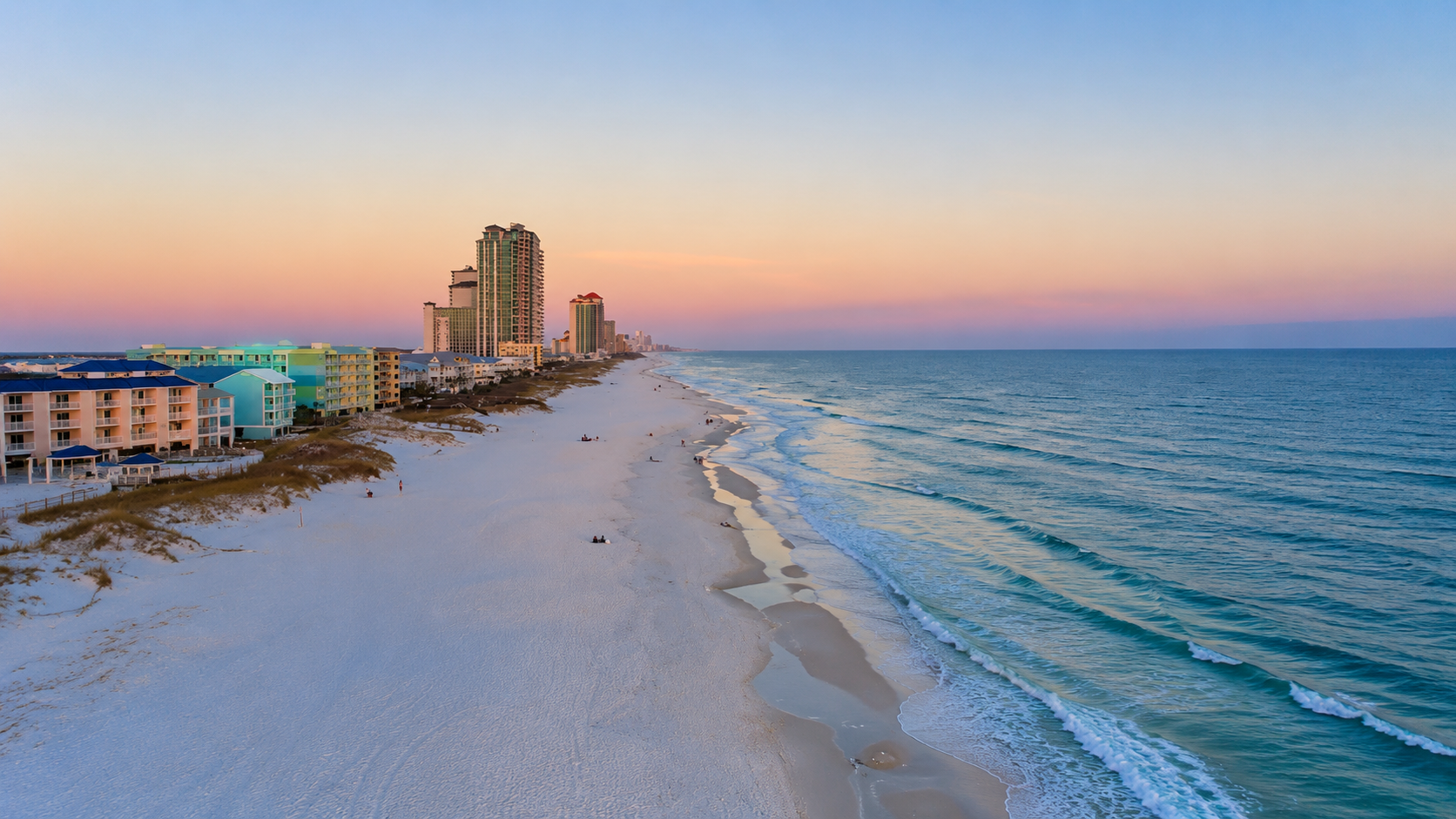Coast line in gulf shores AL