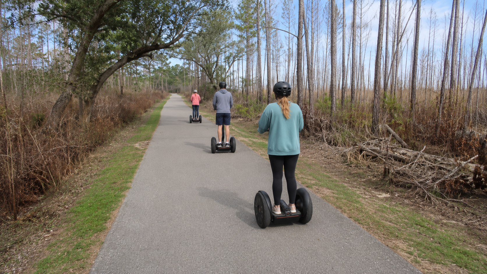 People doing a Segway tour