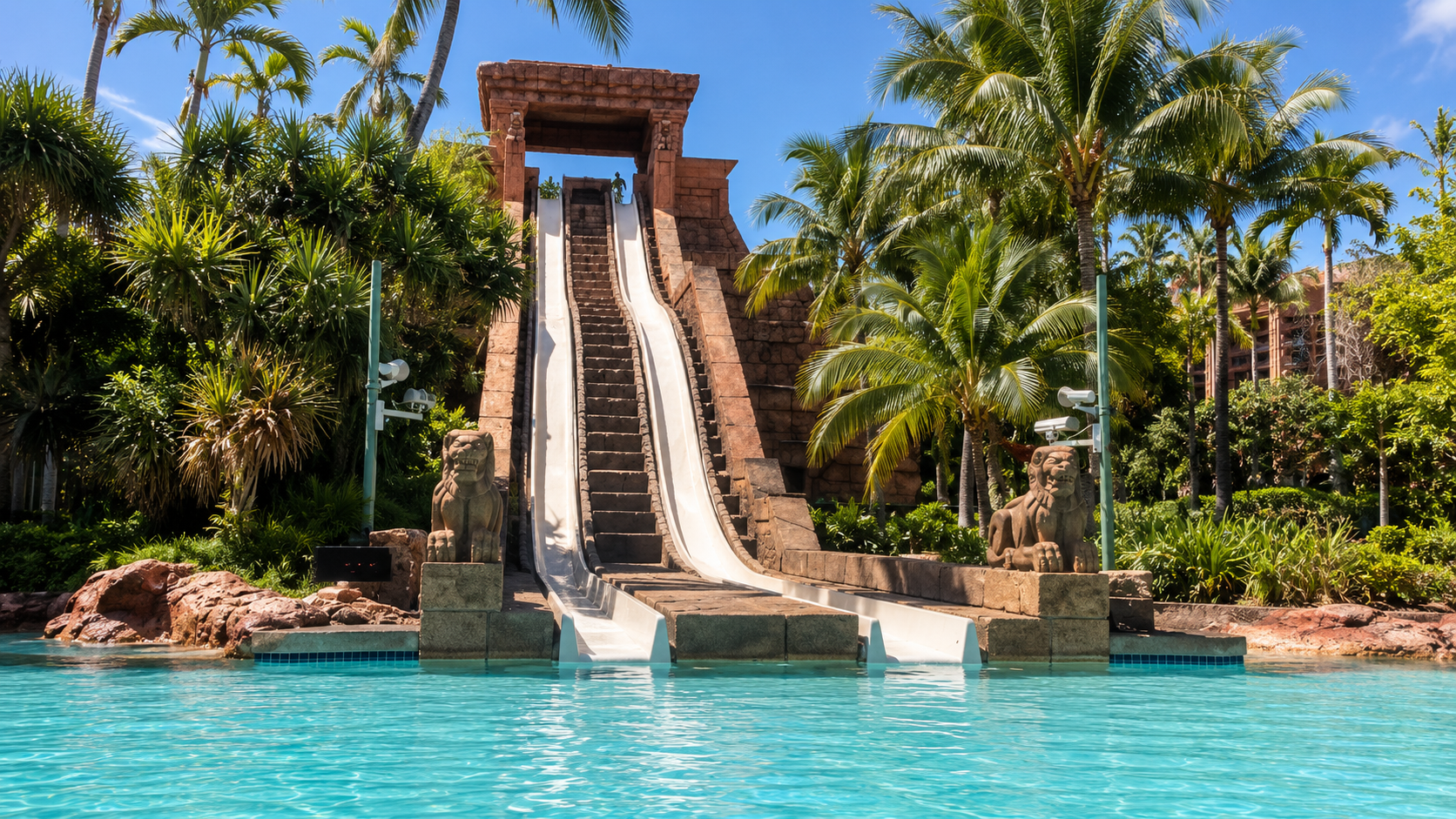 Water slide at Aquacenture water park at Atlantis hotel