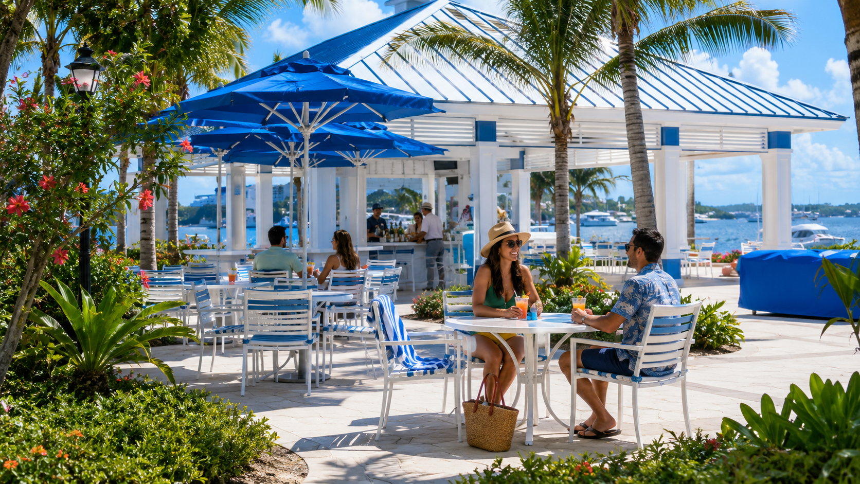 Poolside dinning cafe