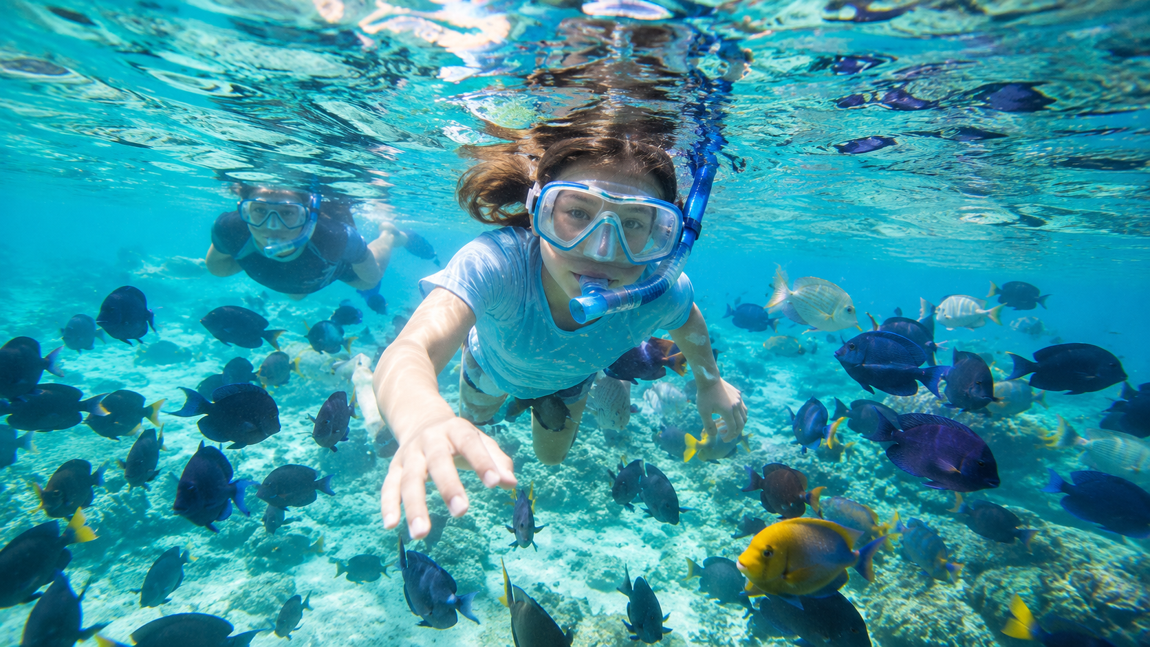 Kids snorkeling