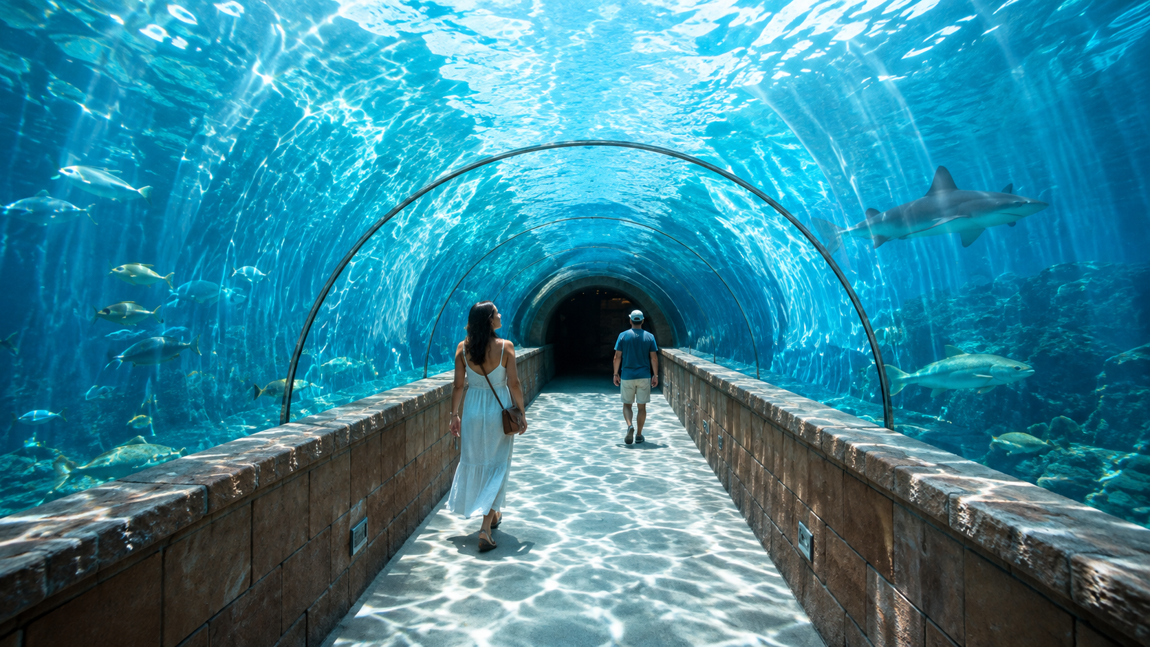 Underwater tunnel in the Dig in Atlantis