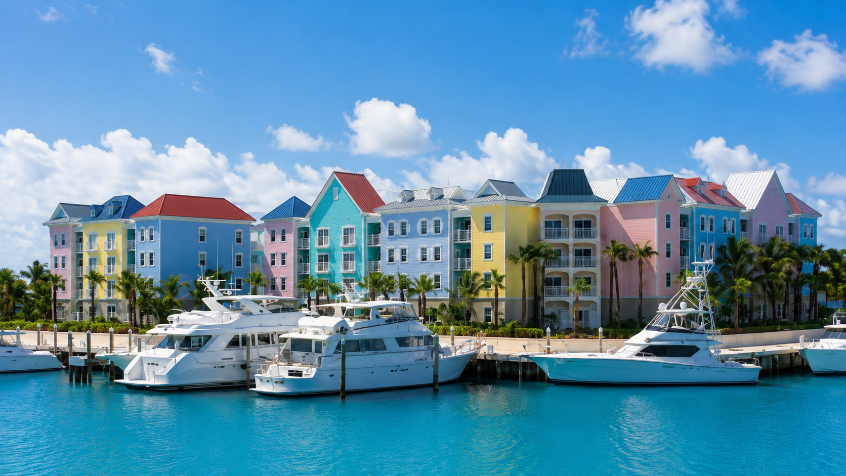 Harborside resort in the Bahamas