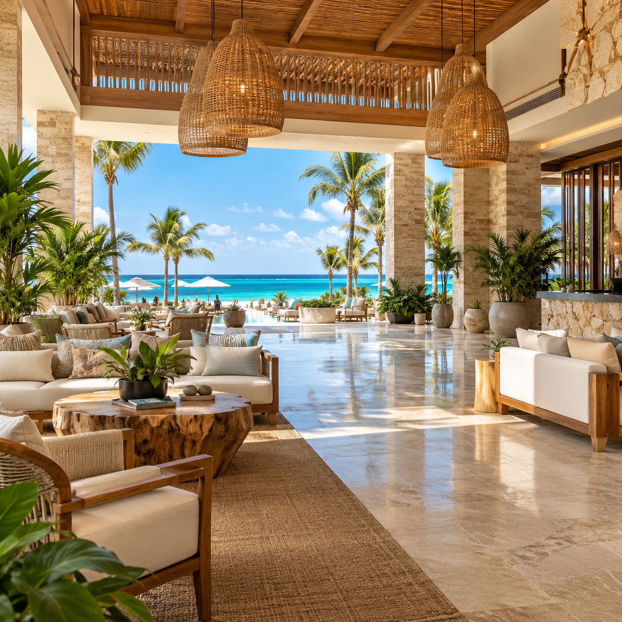 Hotel Lobby in Cancun