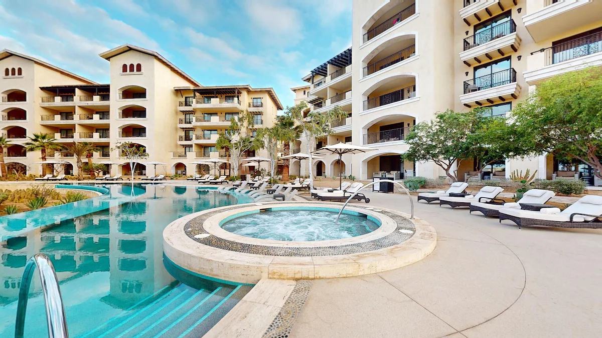 Large pool and outdoor area