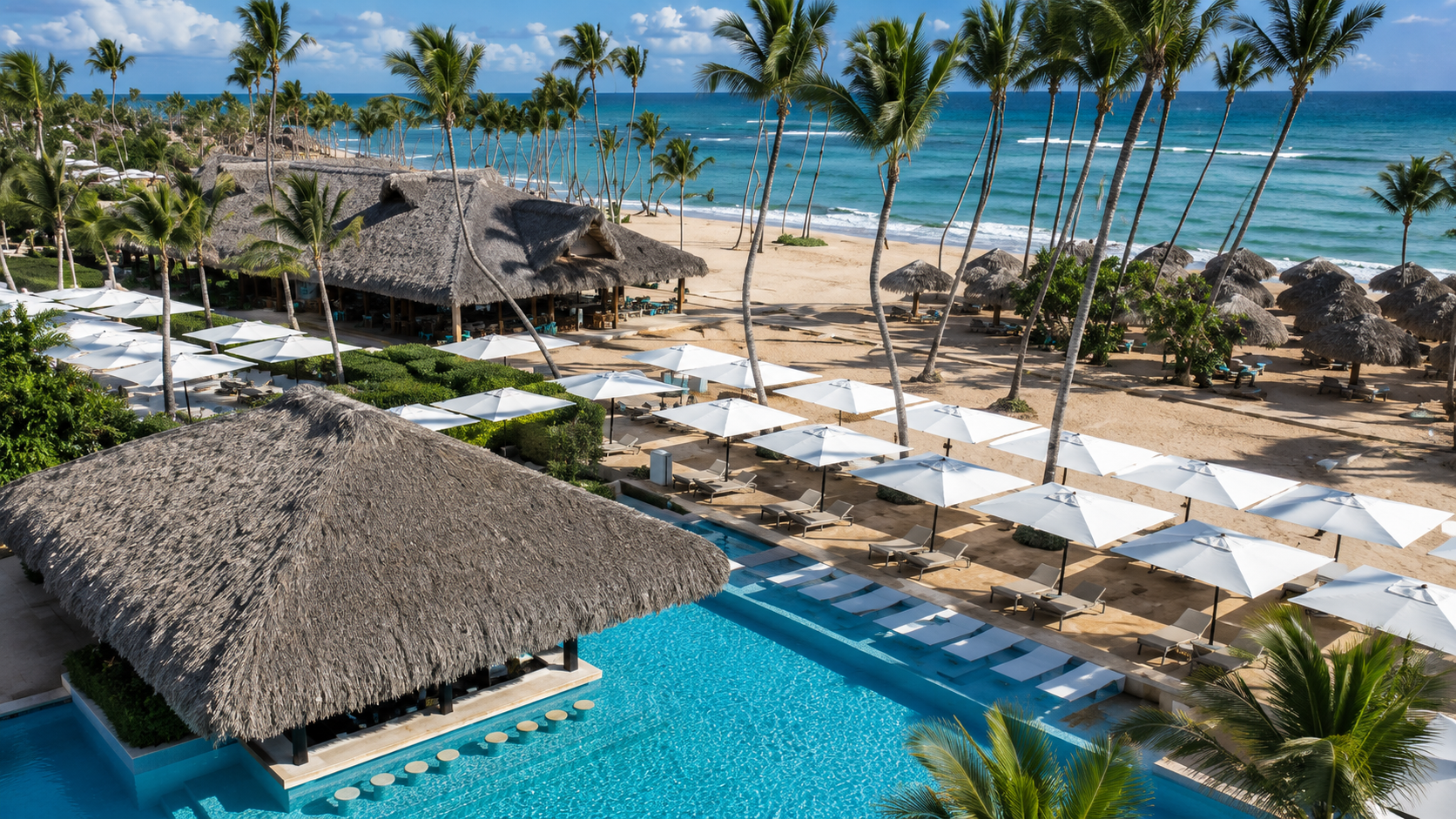 Poolside right on the beach