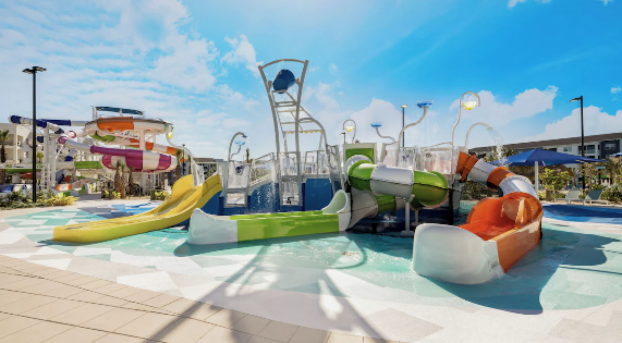 Outdoor pool, open 9:00 AM to 8:00 PM
