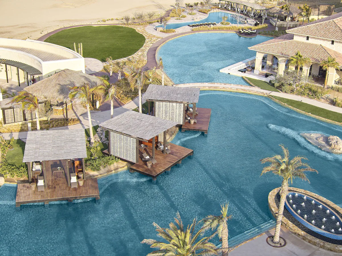 Underwater cabanas by the pool