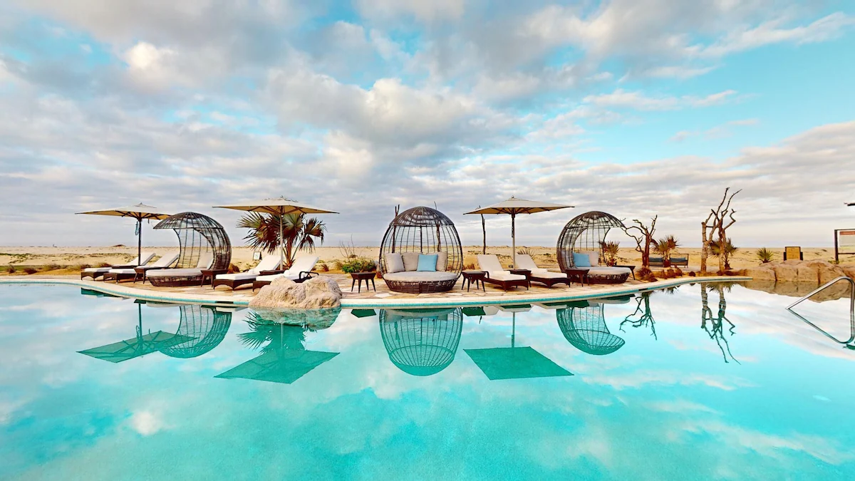 Cabanas by the pool