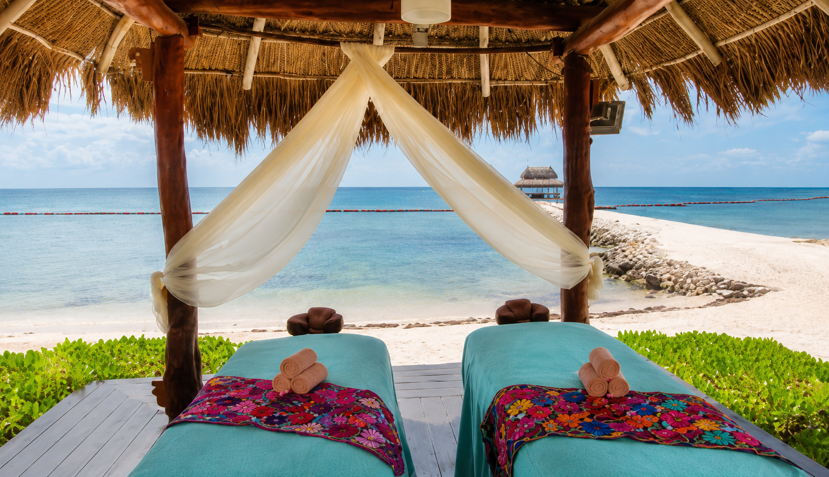Couples massage on the beach