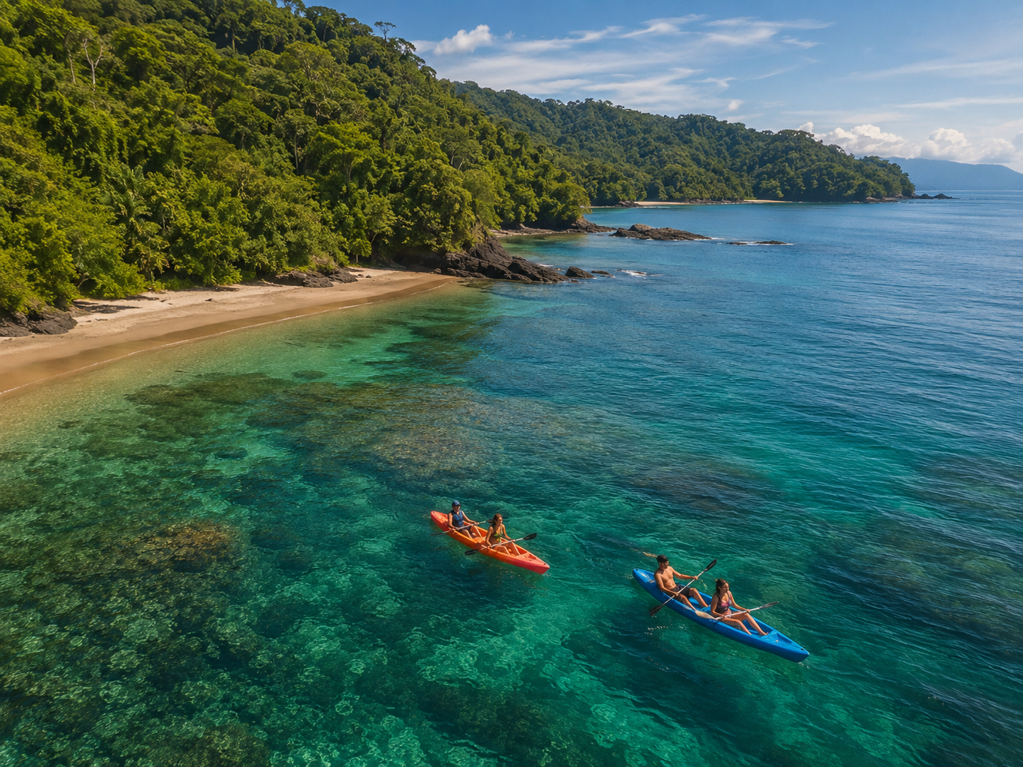 Kayaking off the coast