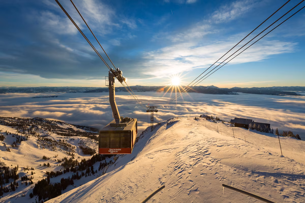 Aerial Tram above the clouds