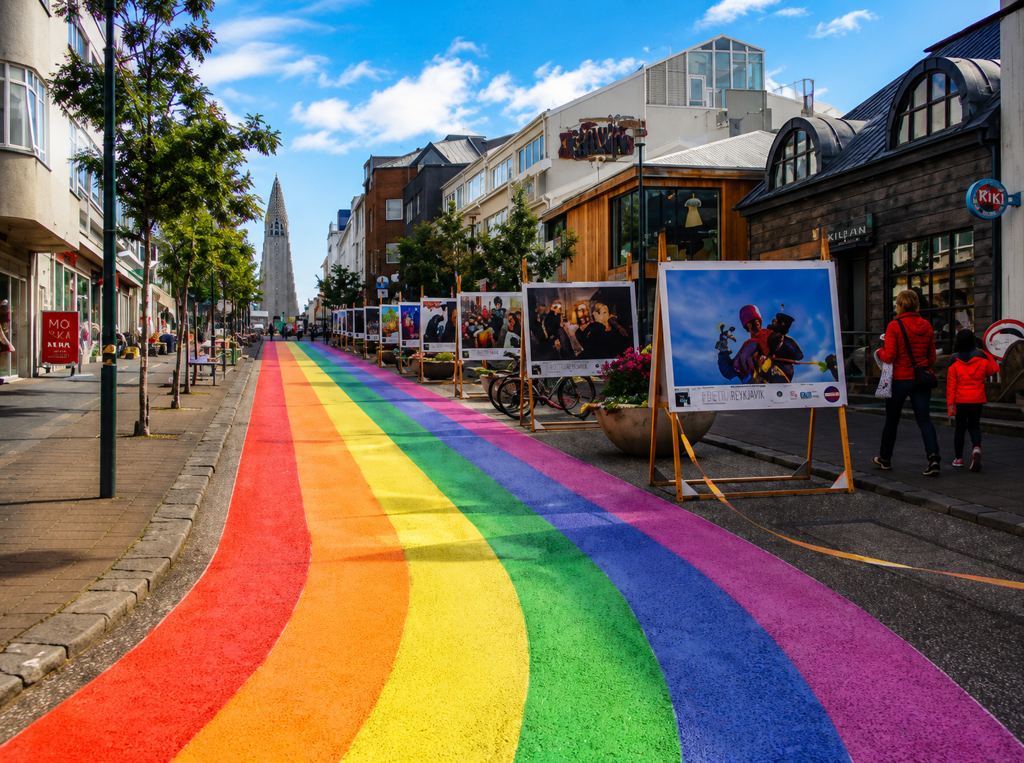 Hallgrímskirkja Rainbow Street