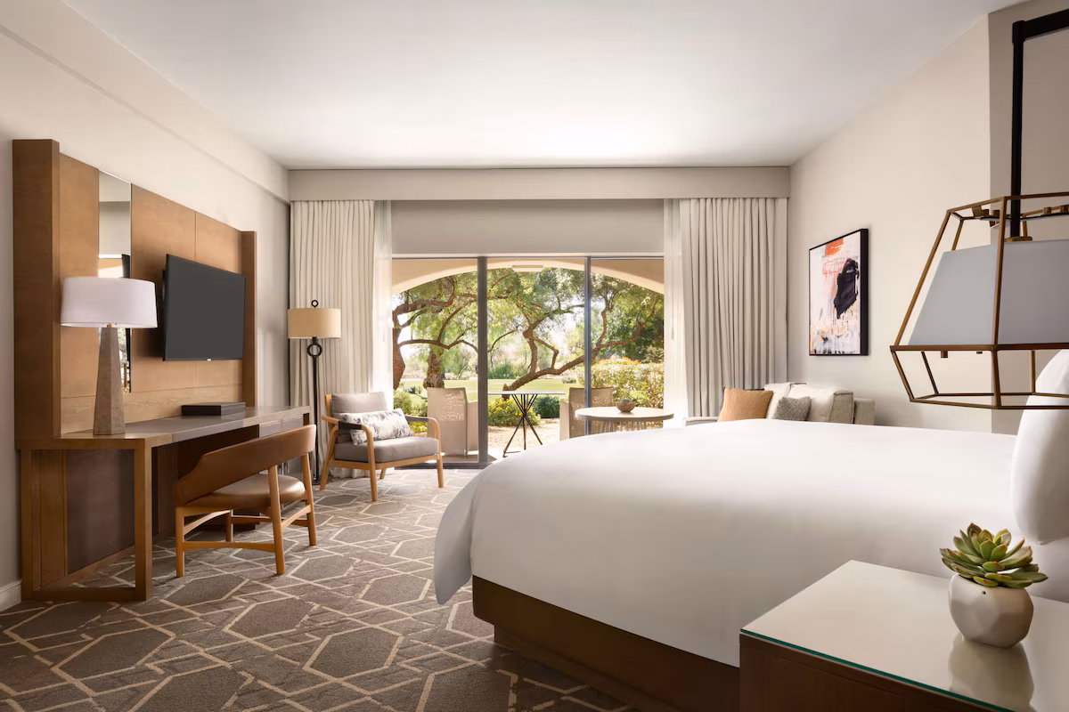 Suite with golf course view