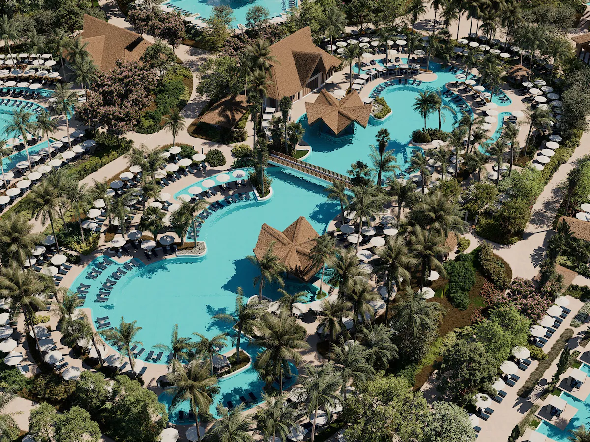 Resort grand pool and cabana area