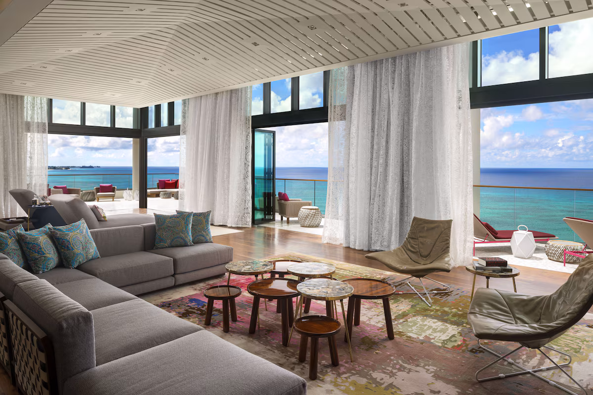 Oceanfront suite with private balcony