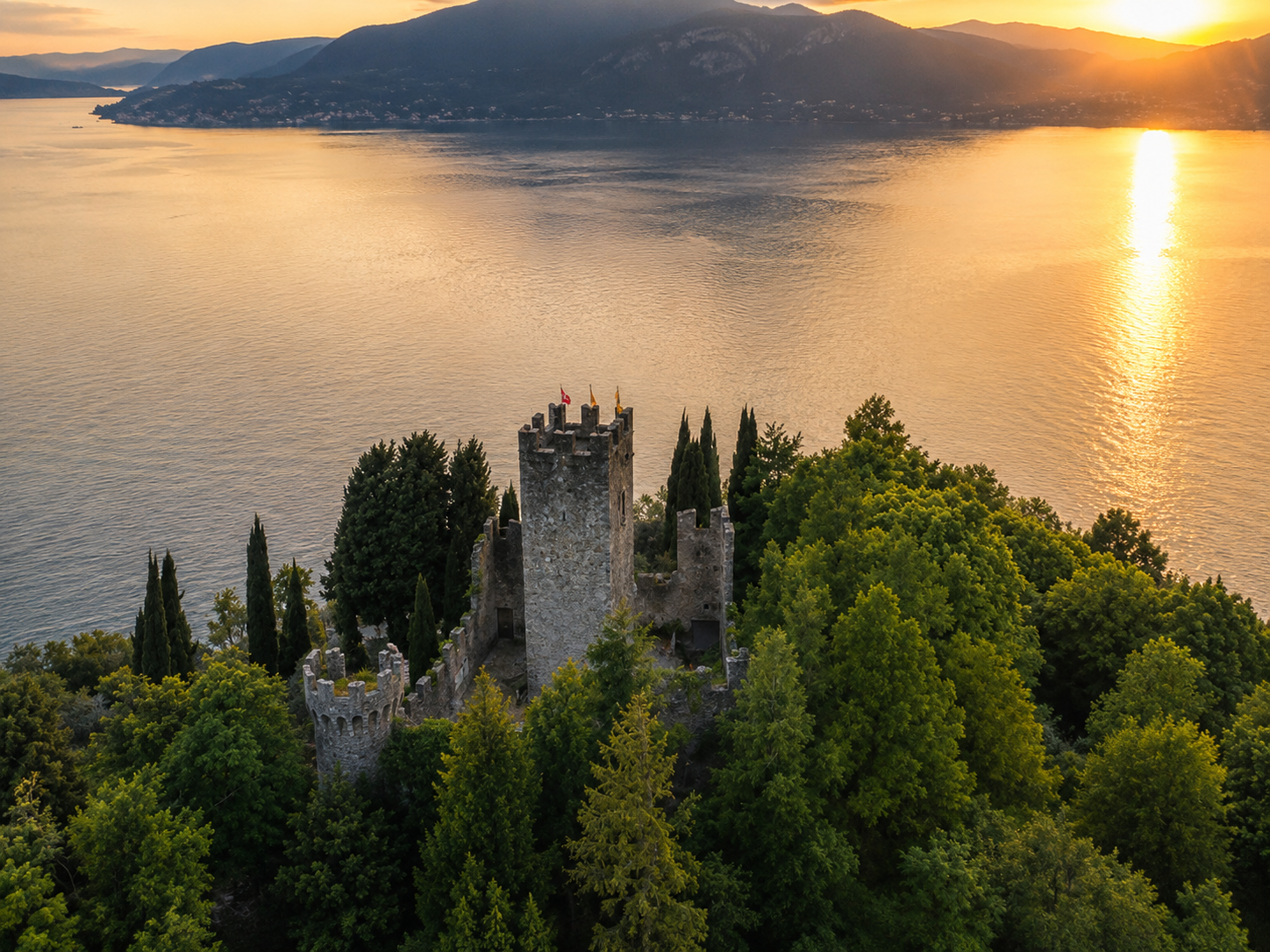 Climb the step at castello di vezio