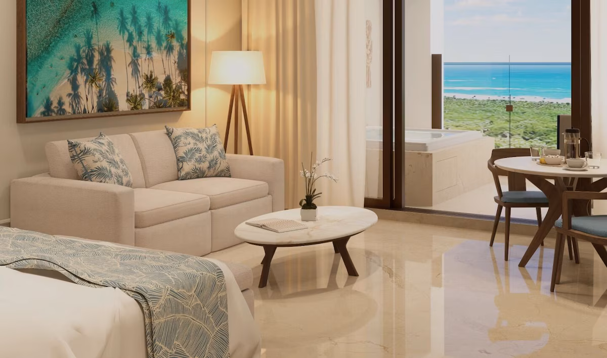 Suite with ocean view.