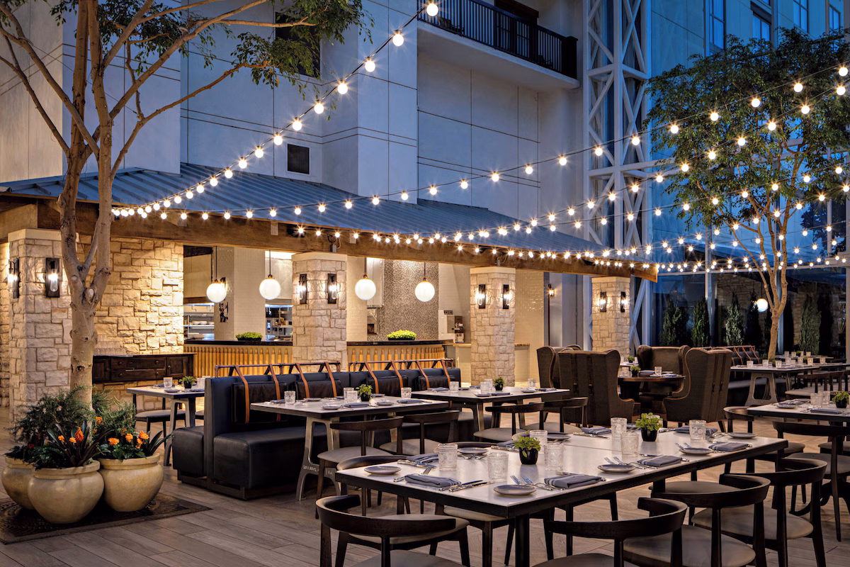 Dinning in the Resort Atrium