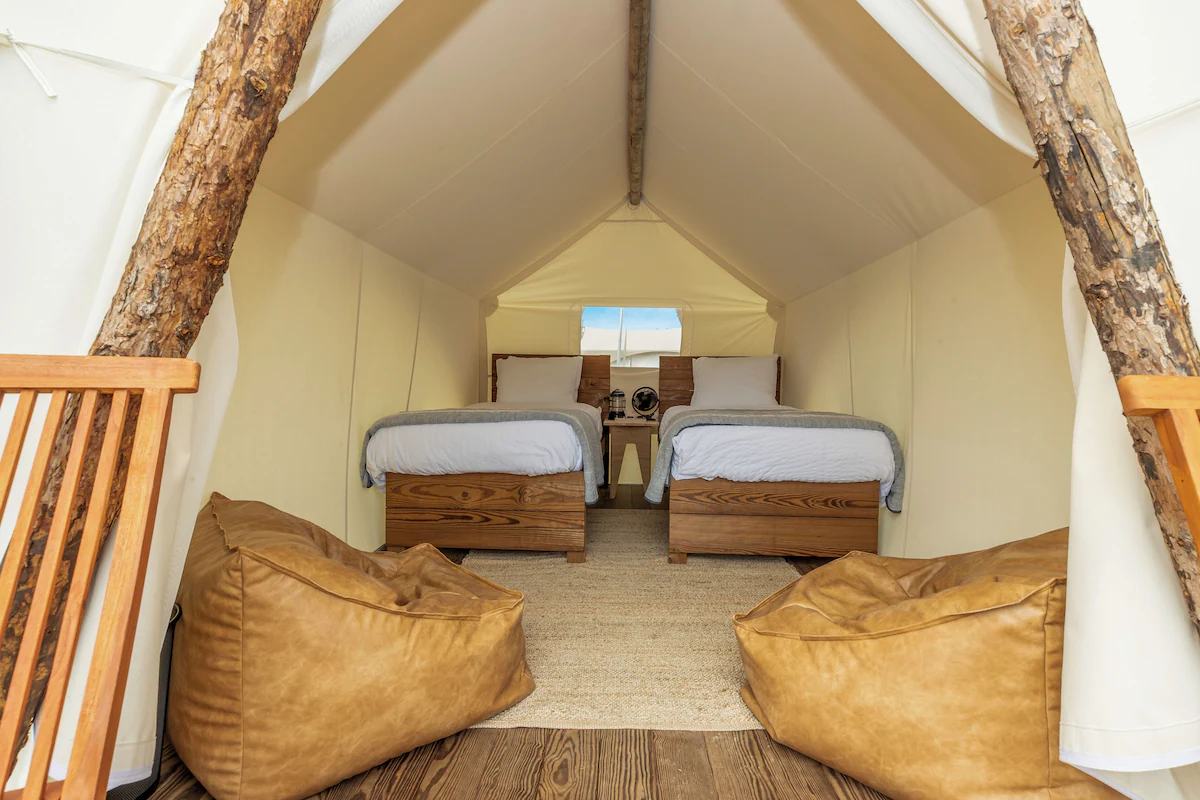 Two bed attachment tent