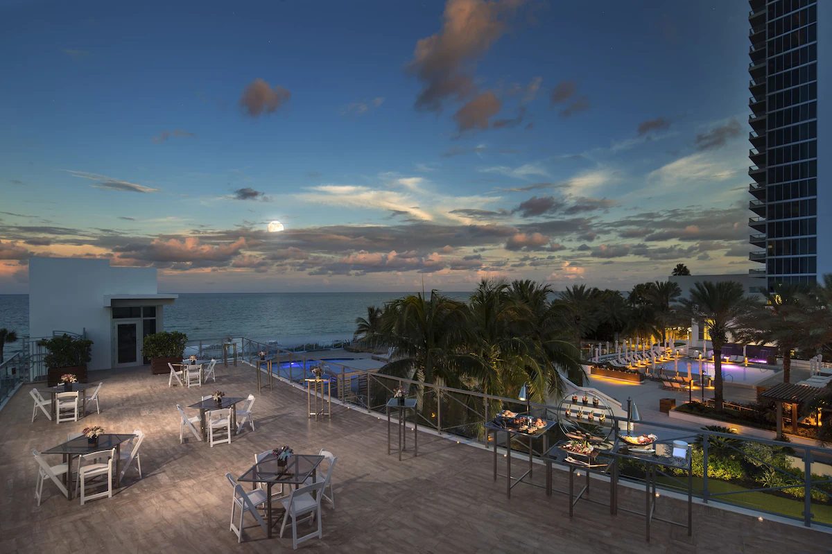 Private terrace dinning at the resort