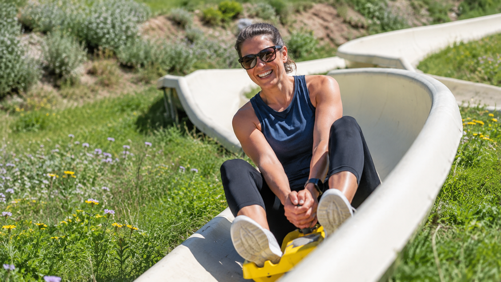 Everything is downhill at Alpine slide park