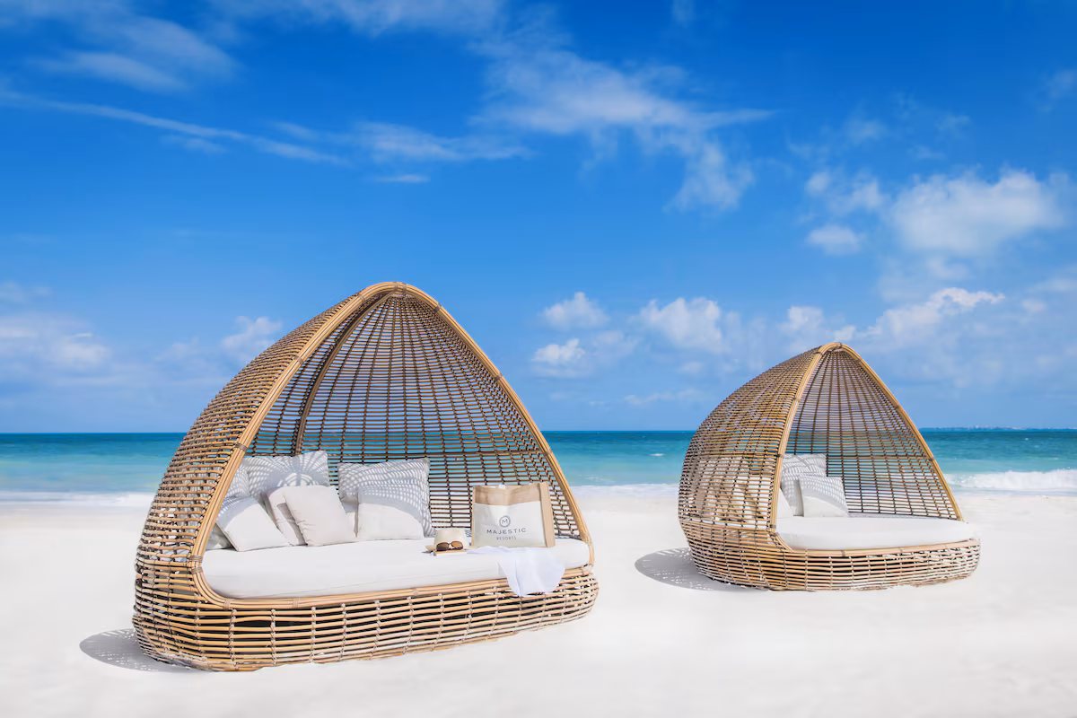 Cabanas on the beach