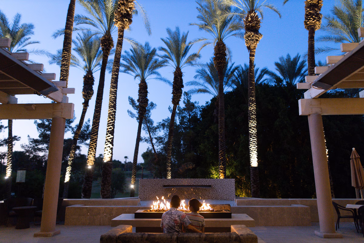 Relax by the resort fire pit