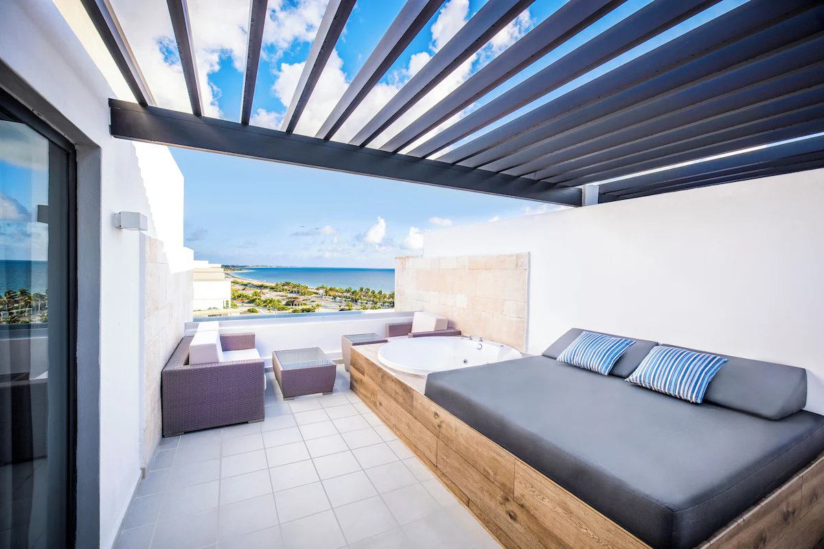 Private balcony suite with ocean view