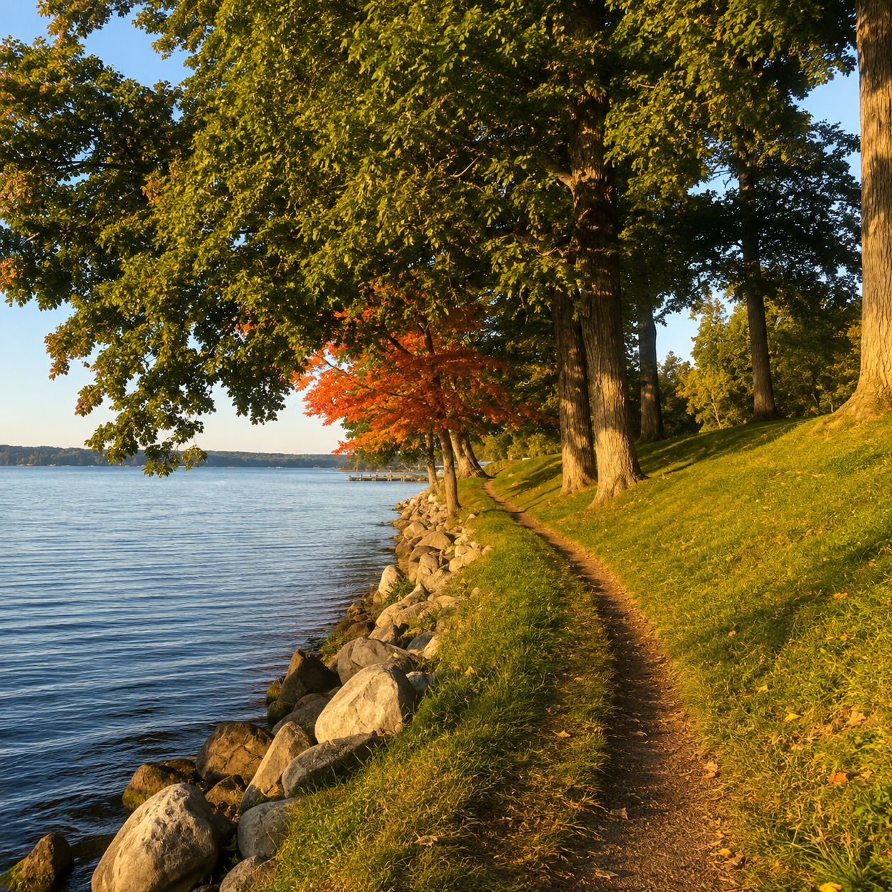 Stretch your legs on Geneva Lake Shore Path