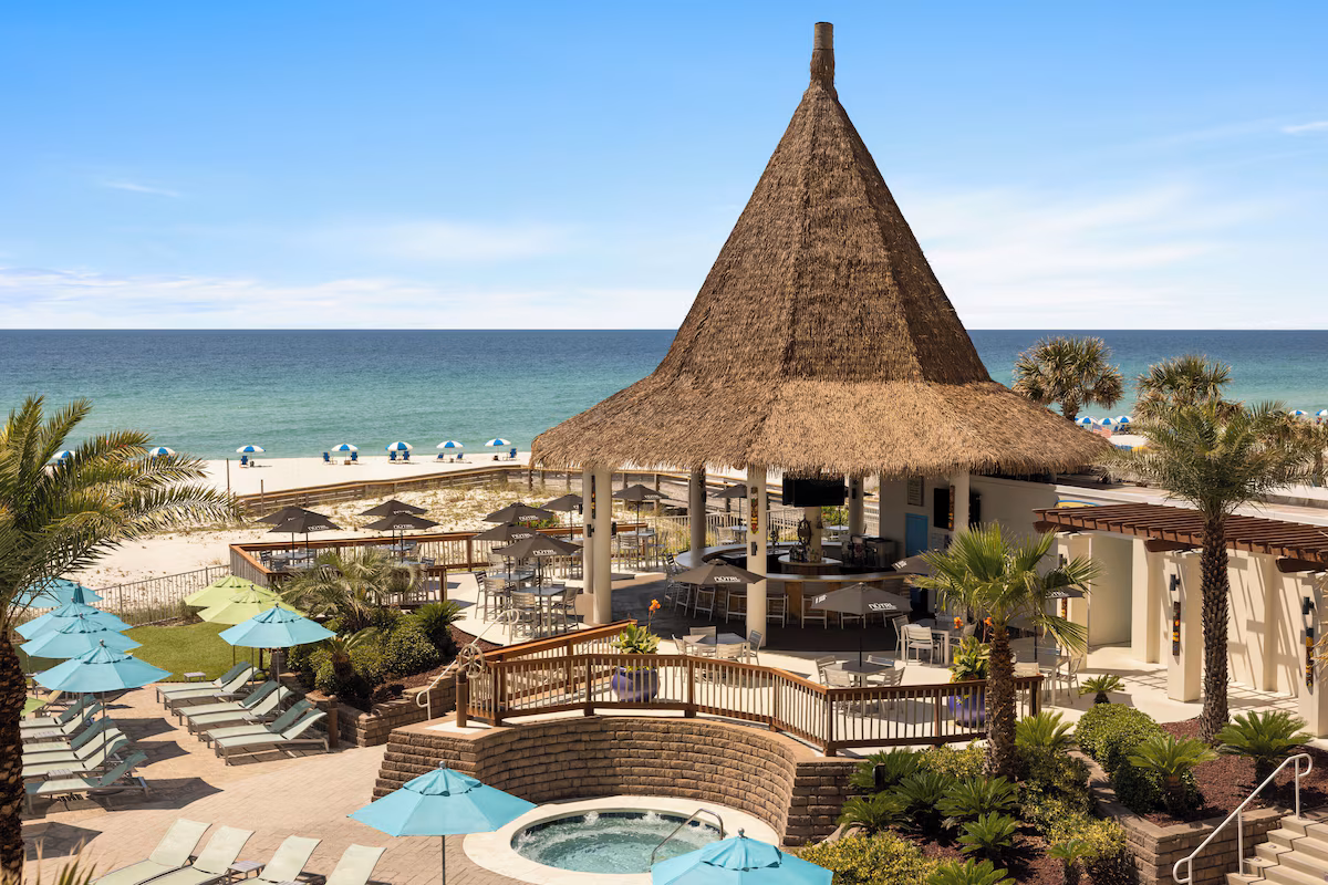 Resort outdoor beach bar
